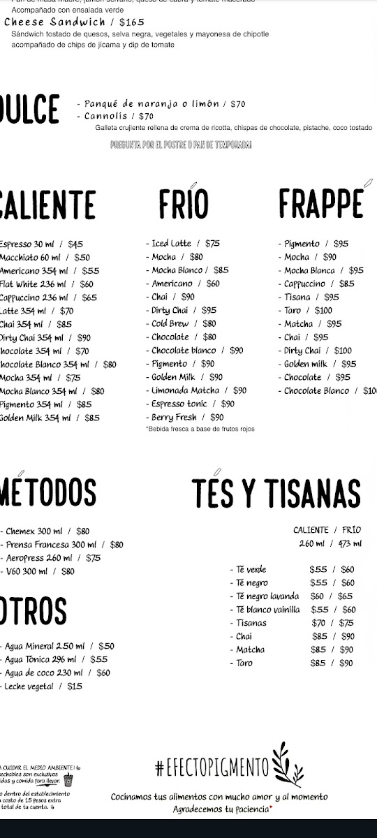 Pigmento café Menu - Image 5