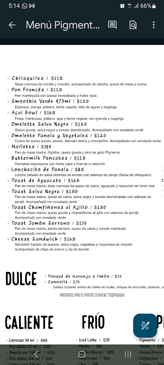 Pigmento café Menu - Image 6